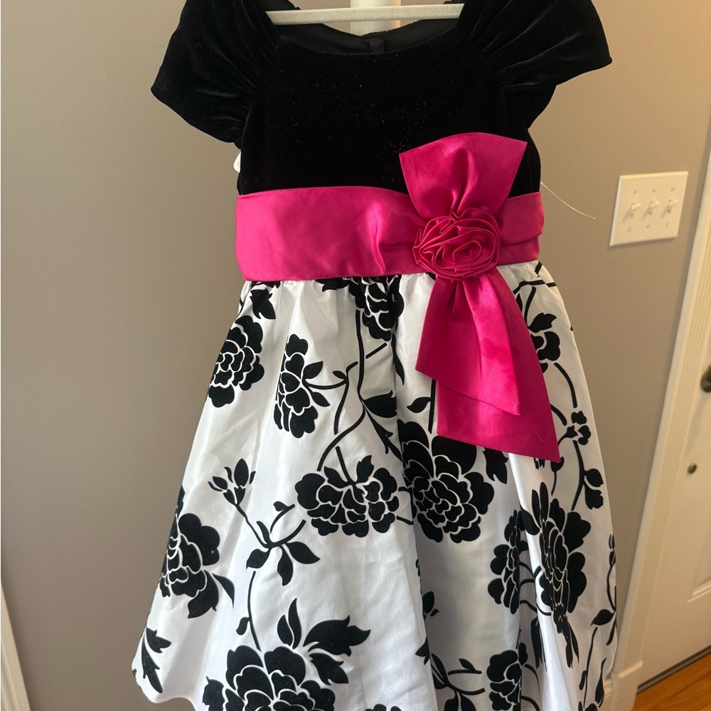 Elegant Black and Pink Kids Dress